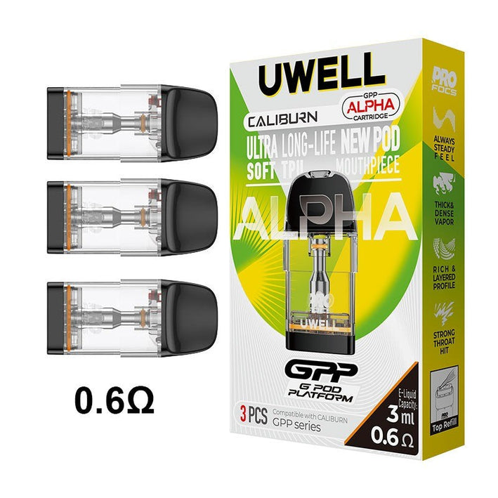 UWELL CALIBURN GPP ALPHA POD CARTRIDGE 3ML