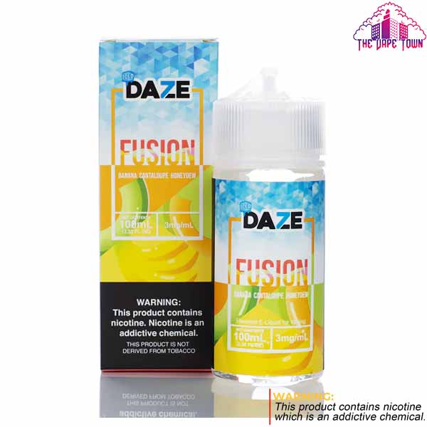 7 Daze Fusion Banana Cantaloupe Honeydew Iced - 100ml