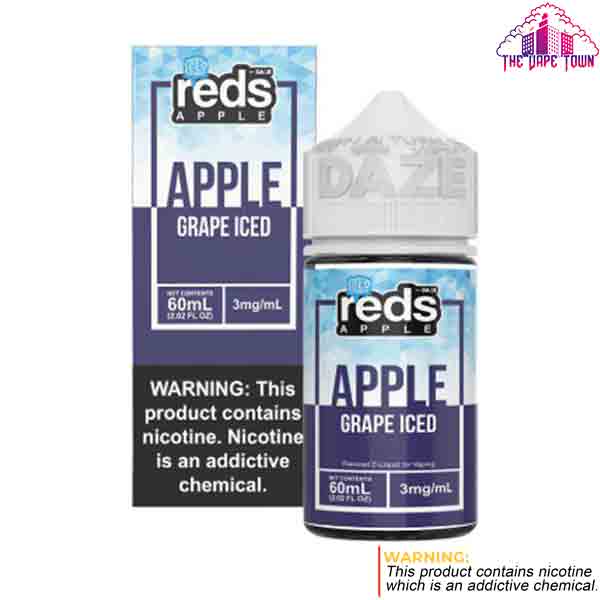 7 Daze Reds Apple Grape Fruit Iced 0/3/6mg E-Juice - 60ml