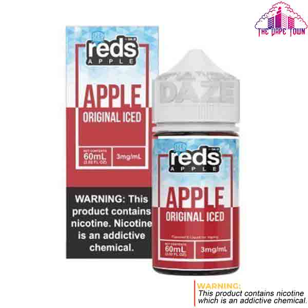 7 Daze Reds Apple Original Iced 0/3/6mg Salts - 60ml E-Juice