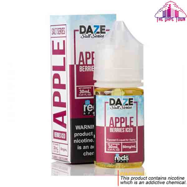7 Daze Reds Apple Salt Barriers Iced E-liquid - 30ml Capacity