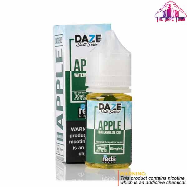 7 Daze Red's Apple Watermelon Iced Nic Salt - 30ml