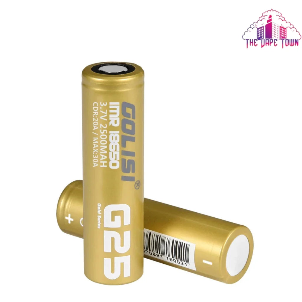 GOLISI G25 18650 Battery 2500mAh 20A CDR The Vape Town GOLISI G25 18650 Battery 2500mAh 20A CDR The Vape Town