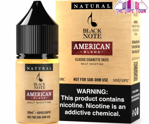 BLACK NOTE SALT AMERICAN BLEND 30ML  The Vape Town