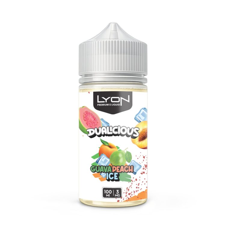 LYON Dualicious E-Liquid – Guava Peach Ice 100ml (3mg)