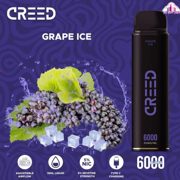 Creed 6000 Puffs Disposable Vape - Grape Ice