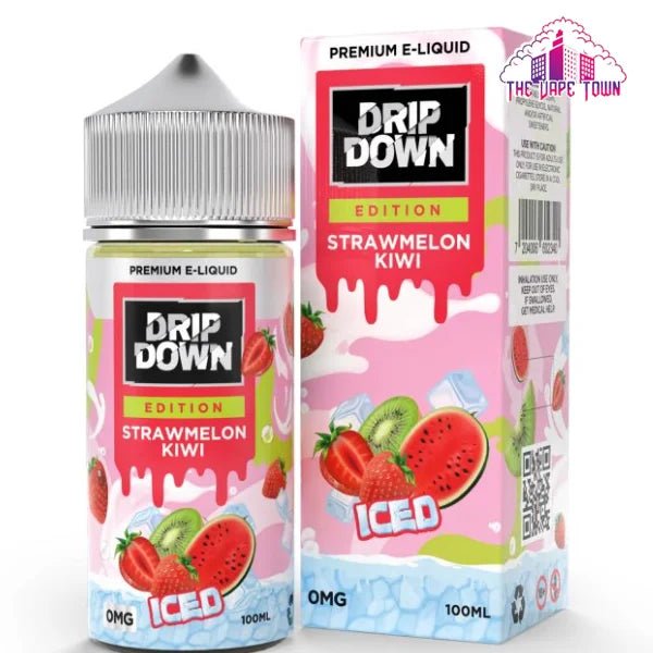 Drip Down Edition Strawmelon Kiwi Ice 100ml Fruity Ice Salt The Vape Town Drip Down Edition Strawmelon Kiwi Ice 100ml Fruity Ice Salt The Vape Town