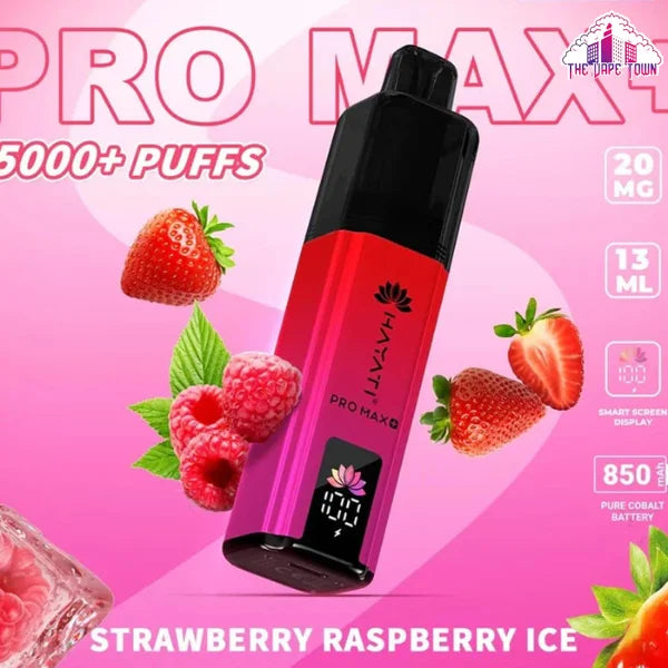 HayatiProMax_15000puffs20mg-StrawberryRaspberryIce