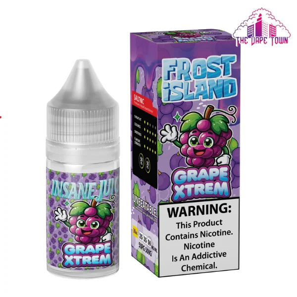 Insane Juice Frost Island Grape Extreme Ice - 30ml The Vape Town Insane Juice Frost Island Grape Extreme Ice - 30ml The Vape Town