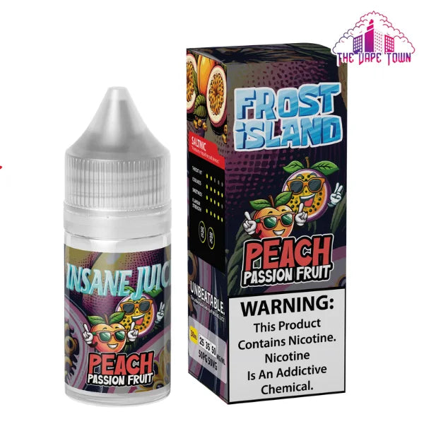 Insane Juice Frost Peach Passion Fruit Ice - 30ml The Vape Town Insane Juice Frost Peach Passion Fruit Ice - 30ml The Vape Town