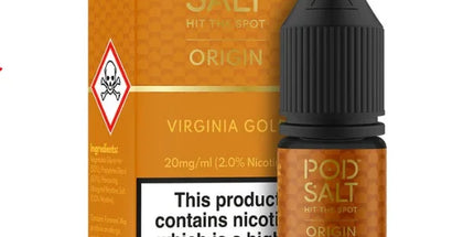 POD SALT ORIGIN VIRGINIA GOLD SALTNIC - 10ML