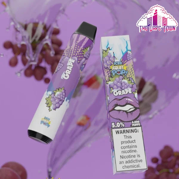POP DISPOSABLE – GRAPE ICED 6000 PUFFS 2%