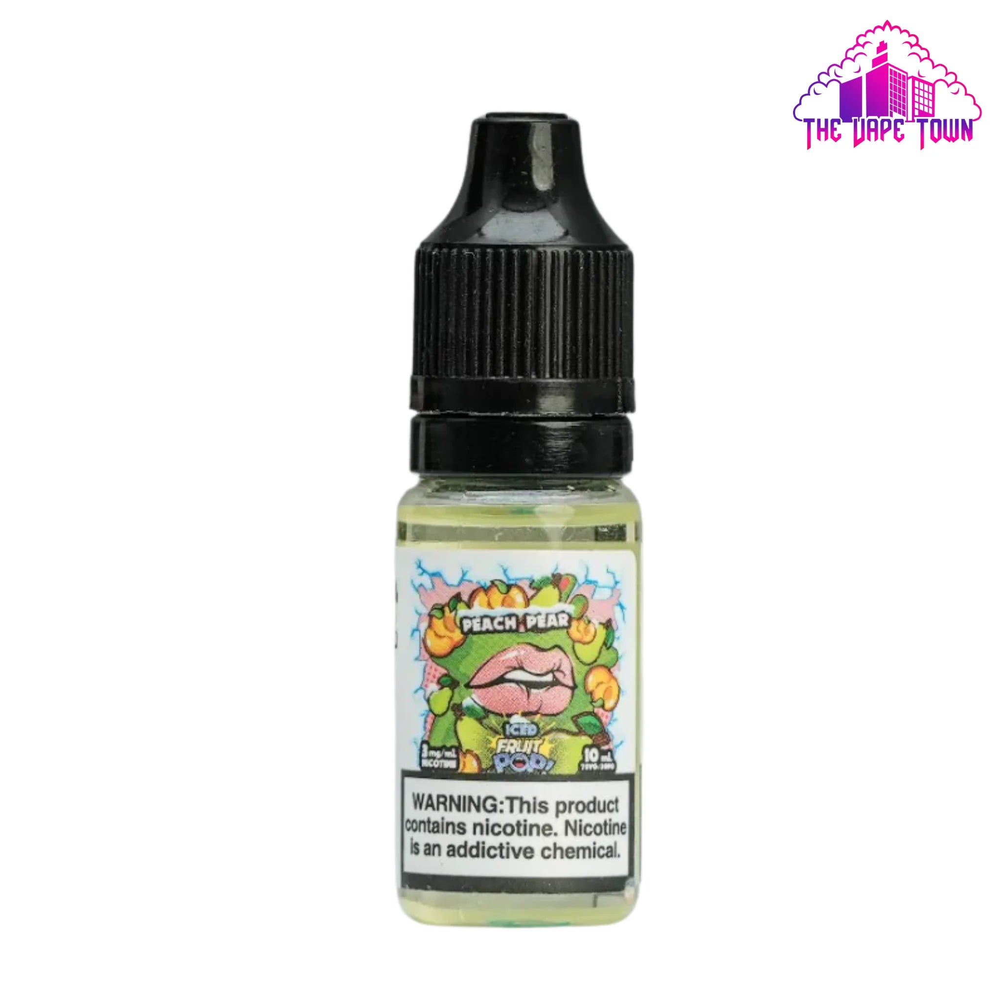Pop Vapors Peach Pear Iced Salt - 10ml The Vape Town Pop Vapors Peach Pear Iced Salt - 10ml The Vape Town