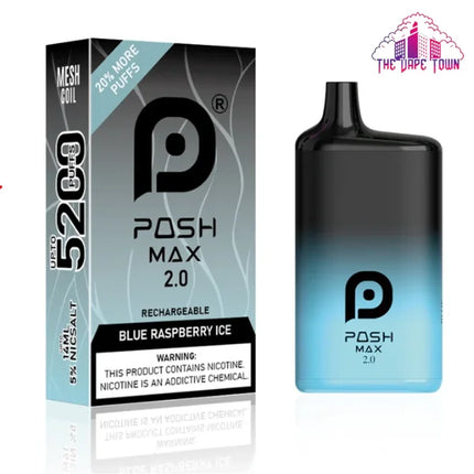 Posh Max 2.0 - Blue Raspberry Ice 5200 Puffs