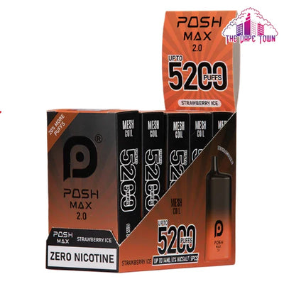 Posh Max 2.0 - Strawberry Ice 5200 Puffs (1Pc)