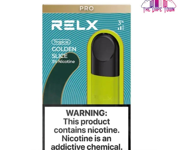 RELX Pod Pro – Golden Slice (Mango ICE) – 3% Nicotine – The Vape Town