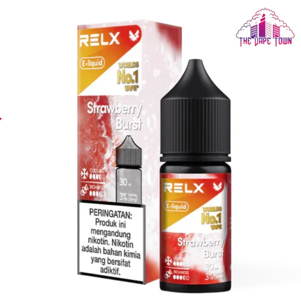 Relx Strawberry Burst Salt - 30ml (30mg) The Vape Town Relx Strawberry Burst Salt - 30ml (30mg) The Vape Town