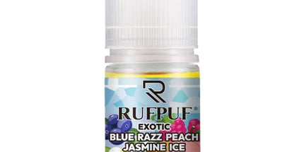 RufPuf Exotic Blue Razz Peach Jasmine Ice Nic Salt – 30ml