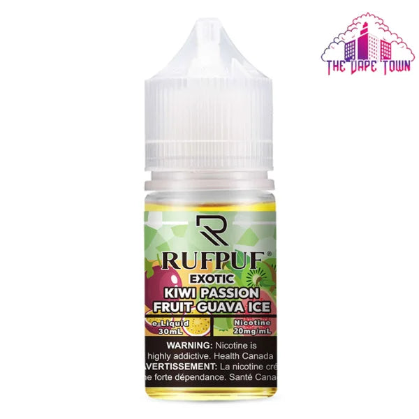 RufPuf Exotic Kiwi Passion Fruit Guava Ice Nic Salt – 30ml