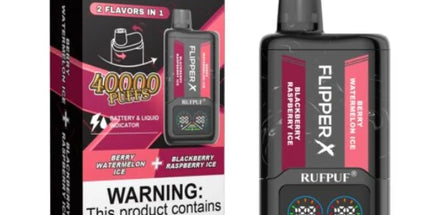Rufpuf Flipper X Disposable – Blackberry Raspberry Ice+ Berry Watermelon Ice 50mg (40000 Puffs)