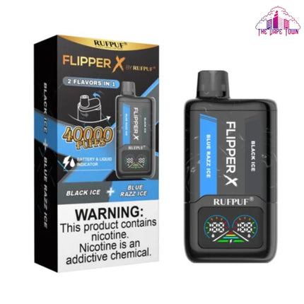 Rufpuf Flipper X Disposable – Blue Razz Ice+ Black Ice 50mg (40000 Puffs)