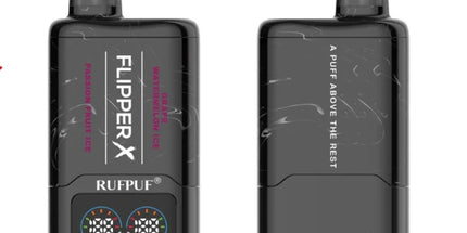Rufpuf Flipper X Disposable – Passion Fruit Ice + Grape Watermelon Ice 50mg (20000Puffs)
