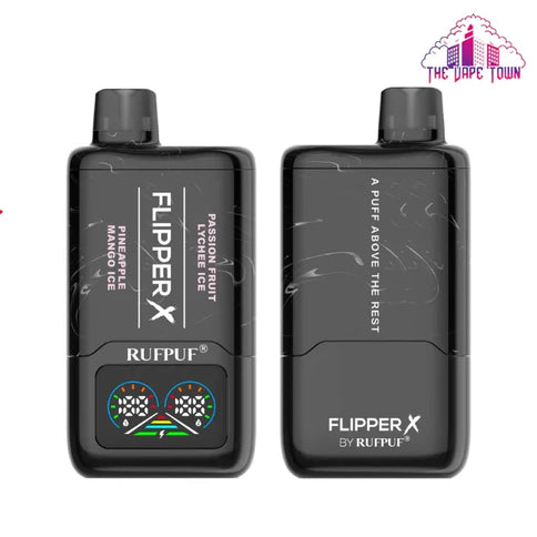 Rufpuf Flipper X Disposable – Passion Fruit Lychee Ice + Pineapple Mango Ice 50mg (20000Puffs)