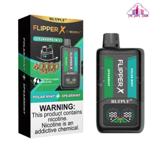 Rufpuf Flipper X Disposable – Spearmint + Polar Mint 50mg (40000 Puffs)