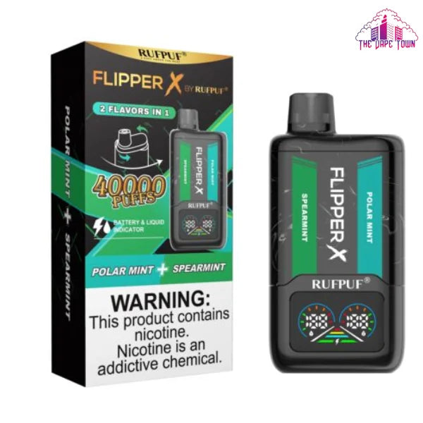 Rufpuf Flipper X Disposable – Spearmint + Polar Mint 50mg (40000 Puffs)