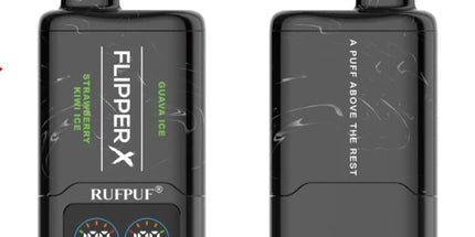 Rufpuf Flipper X Disposable – Strawberry Kiwi Ice + Guava Ice 50mg (20000Puffs)