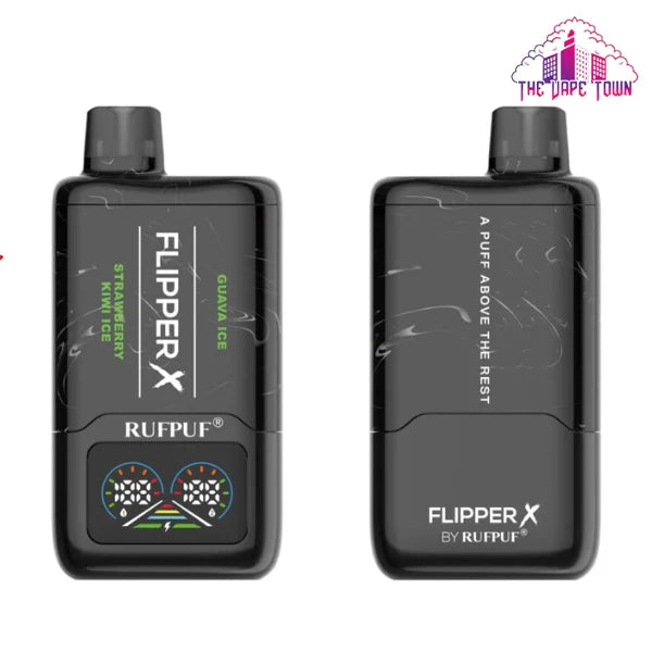 Rufpuf Flipper X Disposable – Strawberry Kiwi Ice + Guava Ice 50mg (20000Puffs)