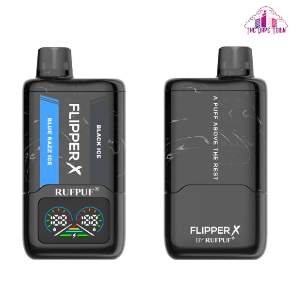 Rufpuf Flipper X Disposable  Blue Razz Ice+ Black Ice 50mg (40K Puffs)   The Vape Town