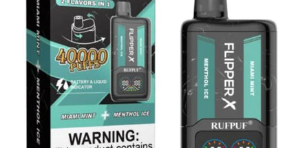 Rufpuf Flipper X Disposable – Menthol Ice + Miami Mint 50mg (40000 Puffs)