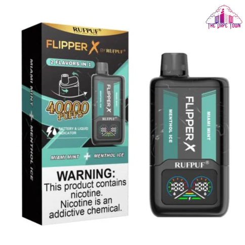 Rufpuf Flipper X Disposable – Menthol Ice + Miami Mint 50mg (40000 Puffs)