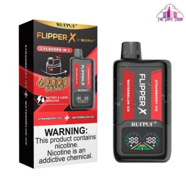 Rufpuf Flipper X Disposable – Watermelon Ice + Strawberry Ice 50mg (40000 Puffs)