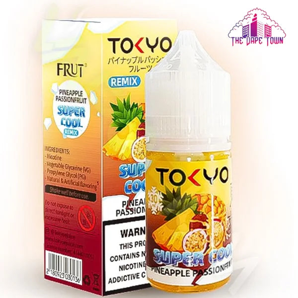 Tokyo Super Cool Pineapple Passion Fruit iced Nic Salt - 30ml