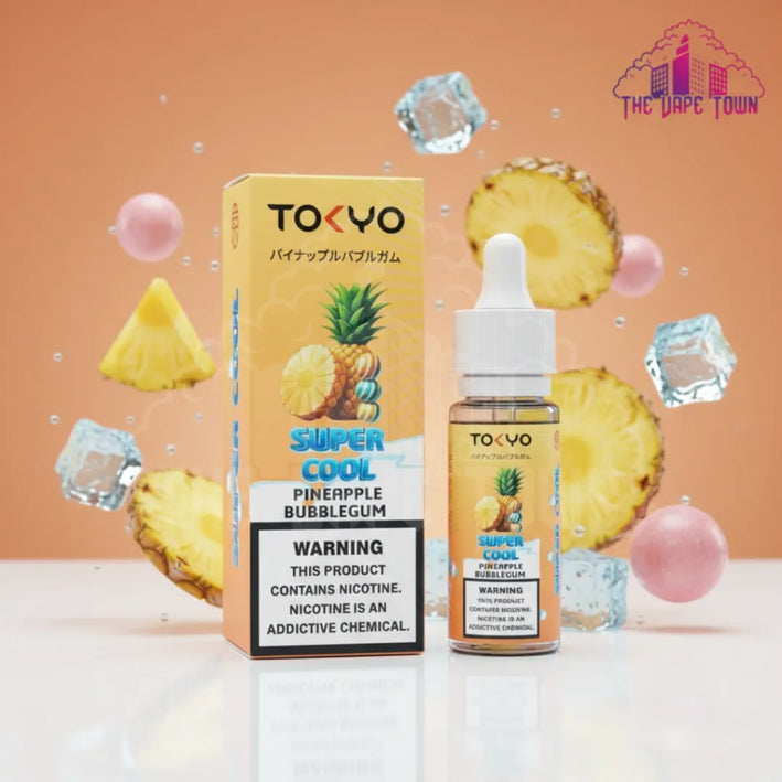 Tokyo Super Cool Pineapple Bubblegum Salt Nicotine E-Liquid 30ml