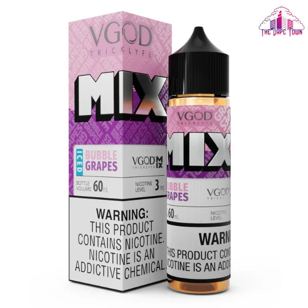 VGOD Mix Iced Bubble Grapes Freebase E-Liquid 60ml | Fruity Ice Vapes The Vape Town VGOD Mix Iced Bubble Grapes Freebase E-Liquid 60ml | Fruity Ice Vapes The Vape Town