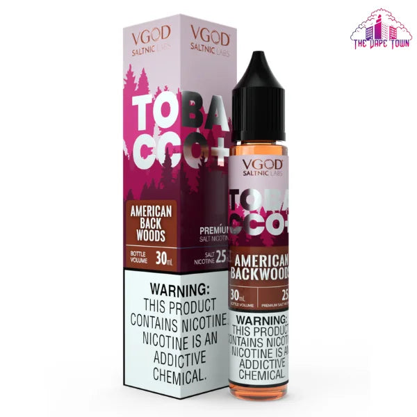 American Backwoods SaltNic E-Liquid 30ml | VGOD Tobacco Plus The Vape Town American Backwoods SaltNic E-Liquid 30ml | VGOD Tobacco Plus The Vape Town