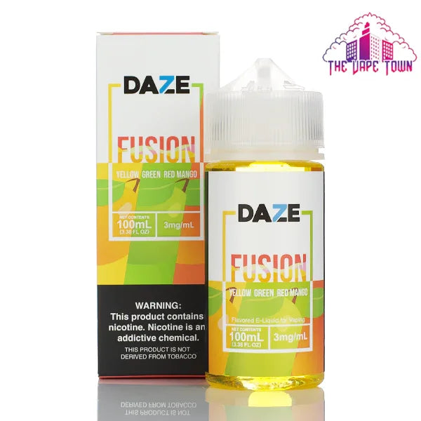 7 DAZE FUSION YELLOW GREEN RED MANGO ICED - 100ML