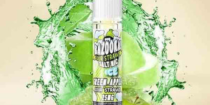 Bazooka Green Apple Fruit Ice Sour Straws Salt Nic - 30ml