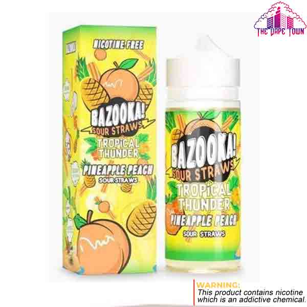 Bazooka Tropical Thunder Sour Pineapple Peach E-juice - 100ml