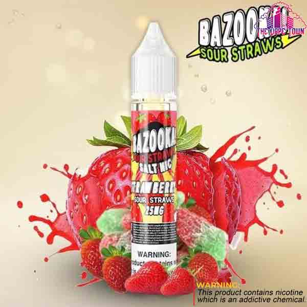 Bazooka Watermelon Fruit Ice Sweet & Sour Straws - 30ml