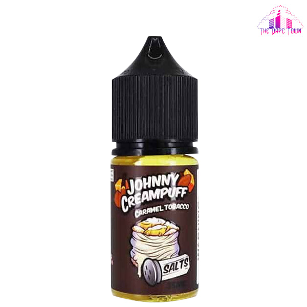 JOHNNY CREAMPUFF CARAMEL TOBACCO SALTNIC 30ML The Vape Town JOHNNY CREAMPUFF CARAMEL TOBACCO SALTNIC 30ML The Vape Town