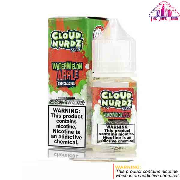 Cloud Nurdz Salts – Watermelon Apple 30ml (25mg)