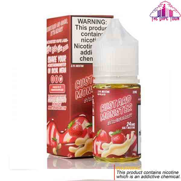 Custard Monster Strawberry Nic Salt 24/48mg - 30ml E-Liquid