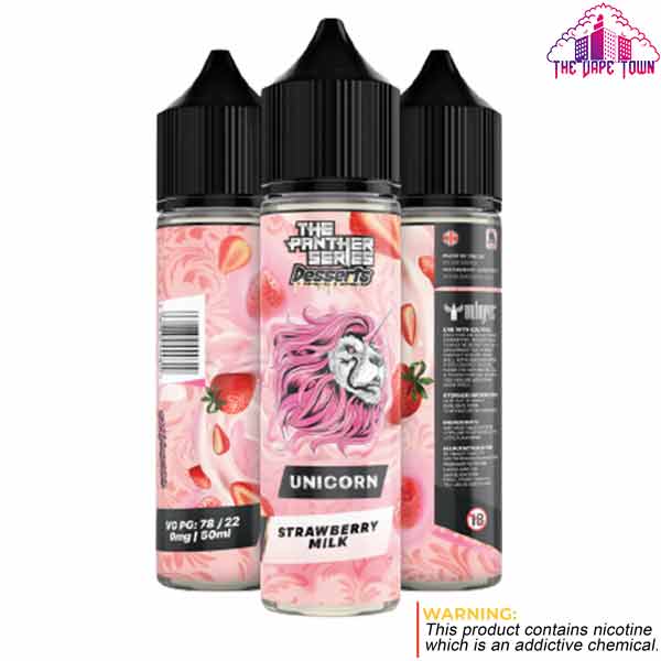 Dr Vapes Unicorn Strawberry Milk E-juice - 60ml The Vape Town Dr Vapes Unicorn Strawberry Milk E-juice - 60ml The Vape Town