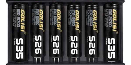 Golisi Needle 6 Battery Charger - 6 Slots