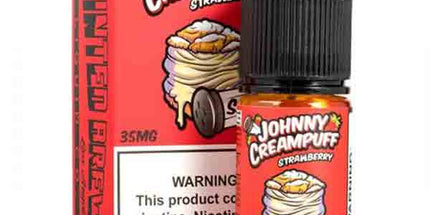 Johnny Creampuff Strawberry Vanilla 3/6mg Free Base Vape - 100ml