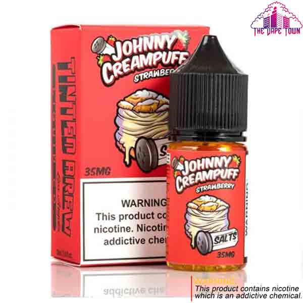 Johnny Creampuff Strawberry Vanilla 3/6mg Free Base Vape - 100ml